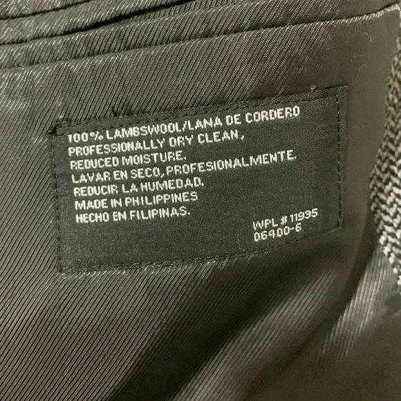 Men’s Stafford Sports Coat Size 50R Black And Gray EUC - Picture 11 of 12